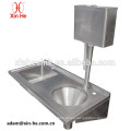Hospital pattern disposal unit used sluice slop hopper sink with water cistern used for waste